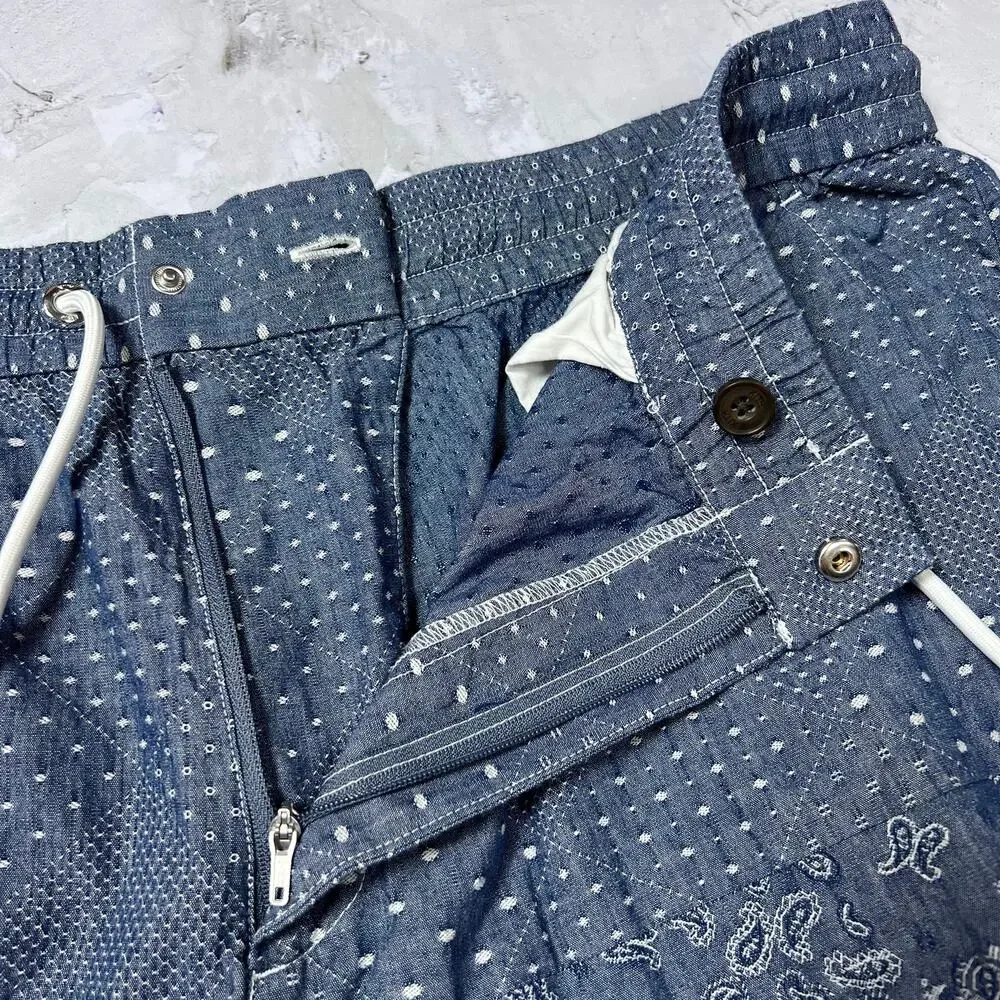 Kith Japanese Patchwork Jacquard Stryker Pant SIZE XL Light Indigo 2022 NWOT
